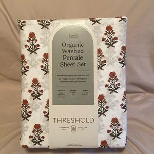 Threshold Organic Washed Percale Sheet Set